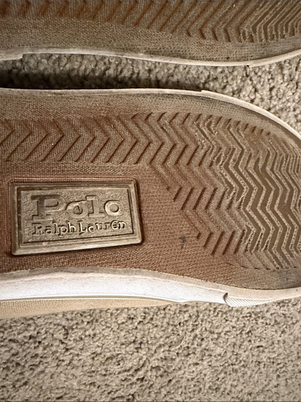 Polo by Ralph Lauren Tan Canvas Low-Top Sneakers